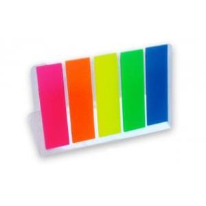 Banderitas 12mmx45mm de plastico x 5 colores