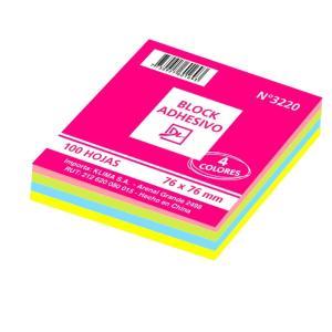 Block Adhesivo 4 colores 76x76