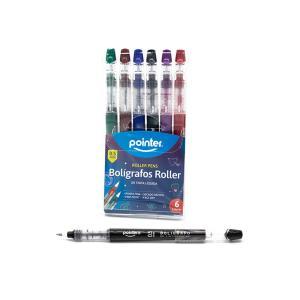 Boligrafos Roller POINTER X 6 colores tinta liquida