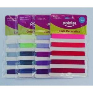 Cinta decorativa POINTER x 5 colores tipo bebe