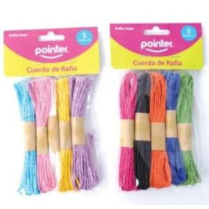 Cuerda de Rafia 5 colores x 5 mts