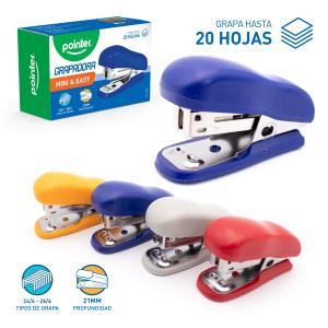 Engrampadora Mini Varios Colores  24/6 - 26/6