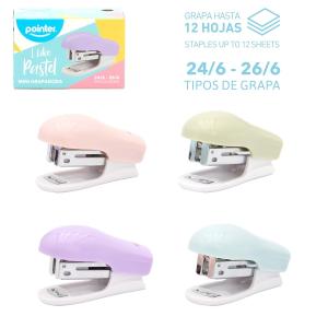 Engrampadora POINTER mini pastel
