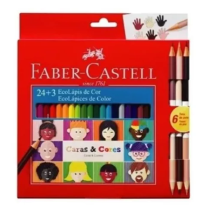 Lapices Faber Caras & colores x 24+3
