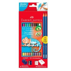 Lapices FABER BICOLOR X 12 unidades