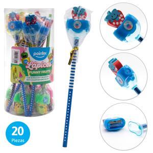 Lapiz POINTER con goma y sacapunta ( estuche x 20 )