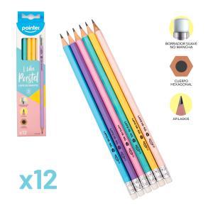 Lapiz POINTER de escribir x 12 PASTEL