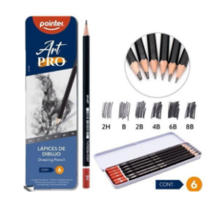 Lapiz de grado POINTER ART PRO CAJA X 6 unidades