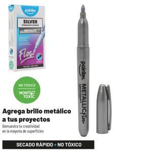 Marcador Permanent Plateado y Dorado Pointer