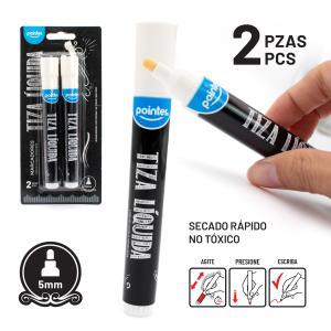 Marcador de tiza blanco x 2 unidades