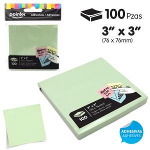 Notas adhesivas POINTER 76x76 100 piezas
