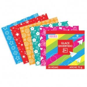 Papel glase divertido 20 hojas