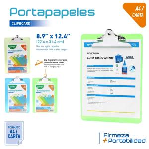 Portapapeles A4 de Acrilico POINTER