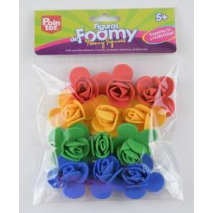 Rosas en goma eva chicas x12 varios colores