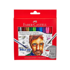 Set de Ilustracion con 12 Boligrafos Faber