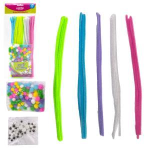 Set de limpia pipas + pompones + ojitos