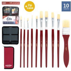 Set de pinceles para OLEO X 10 piezas POINTER