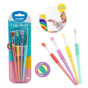Set de pinceles x 4 piezas POINTER pastel