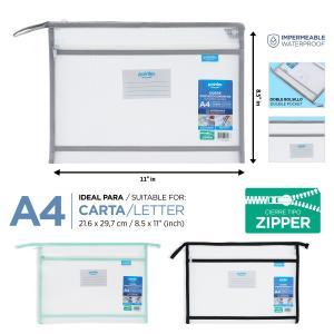 Sobre plastico impermeable POINTER A4 con bolsillo