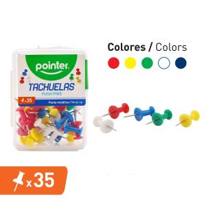 Tacuelas (pinchos color) 35 unidades