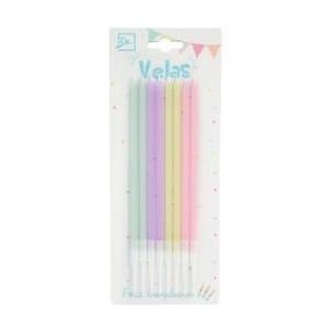 Velas pastel x8